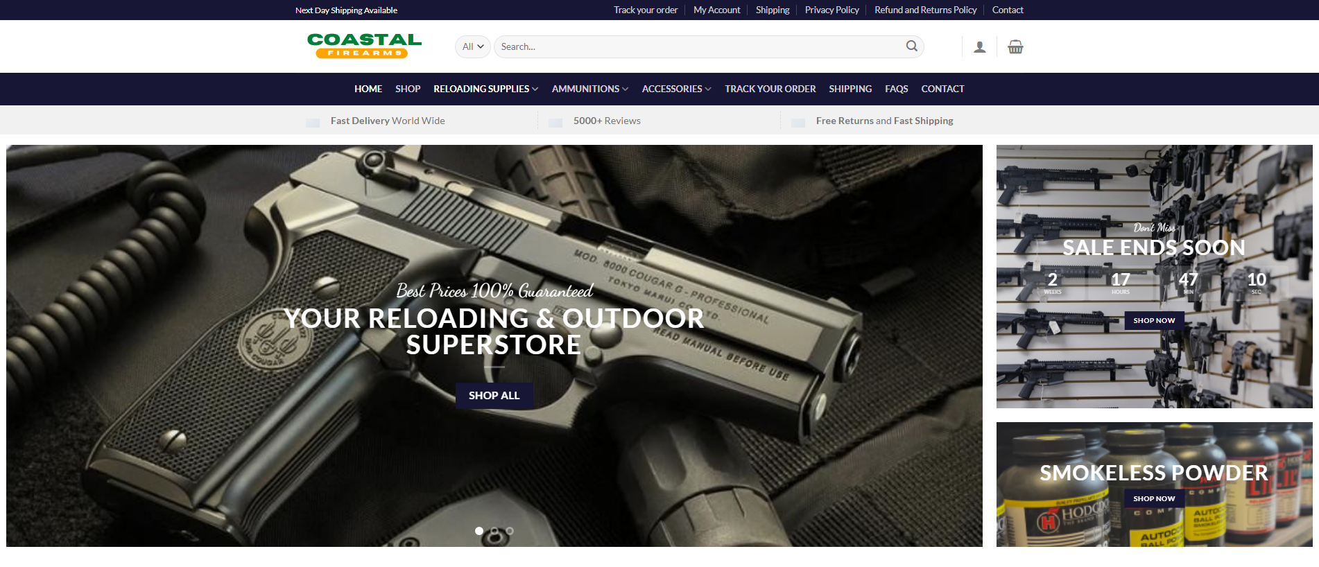 Stored capture of coastalfirearmshop.shop