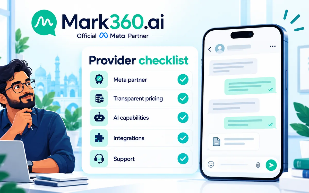 WhatsApp API provider checklist card