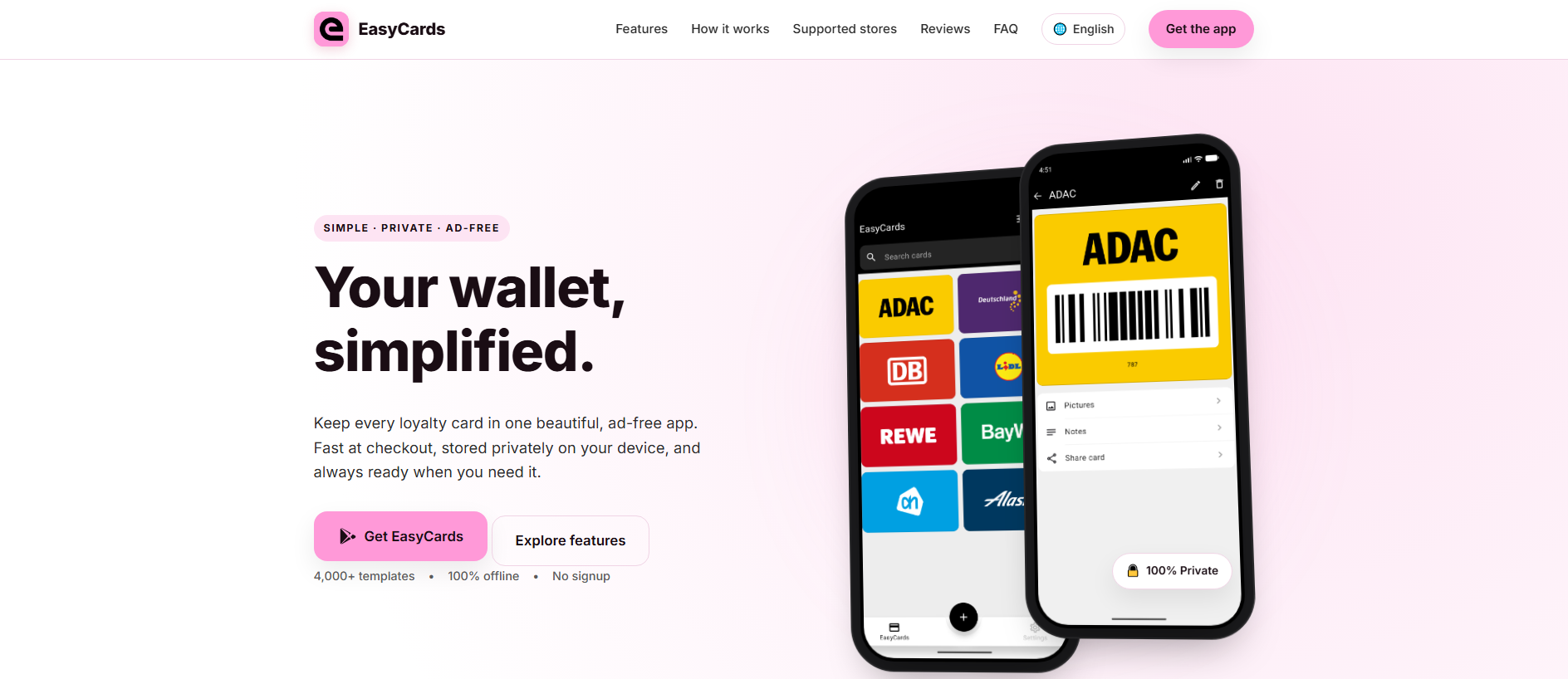Screenshot of easycardapp.com