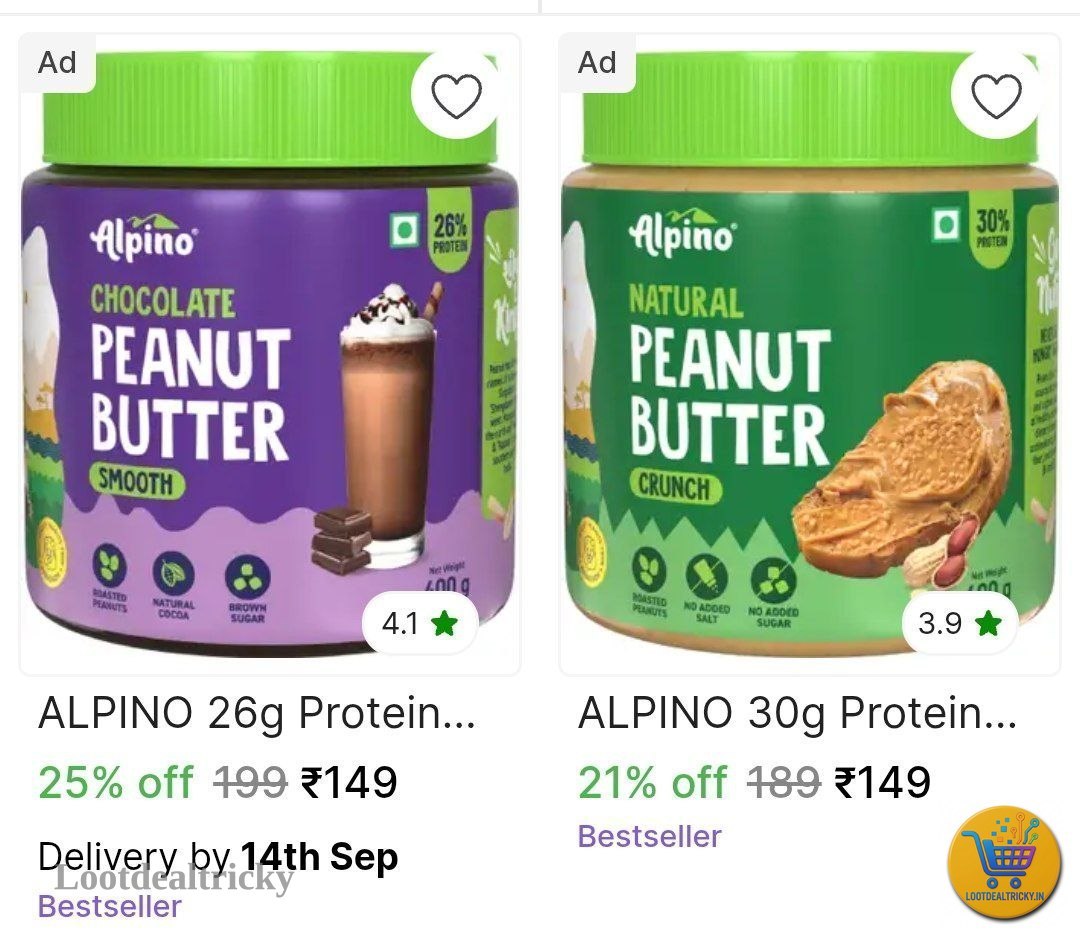 alpino Peanut Butter – Just ₹149 | Lowest Price Deal alpino Peanut Butter – Just ₹149 | Lowest Price Deal