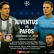 Juventus vs Pafos Dec 10 2025