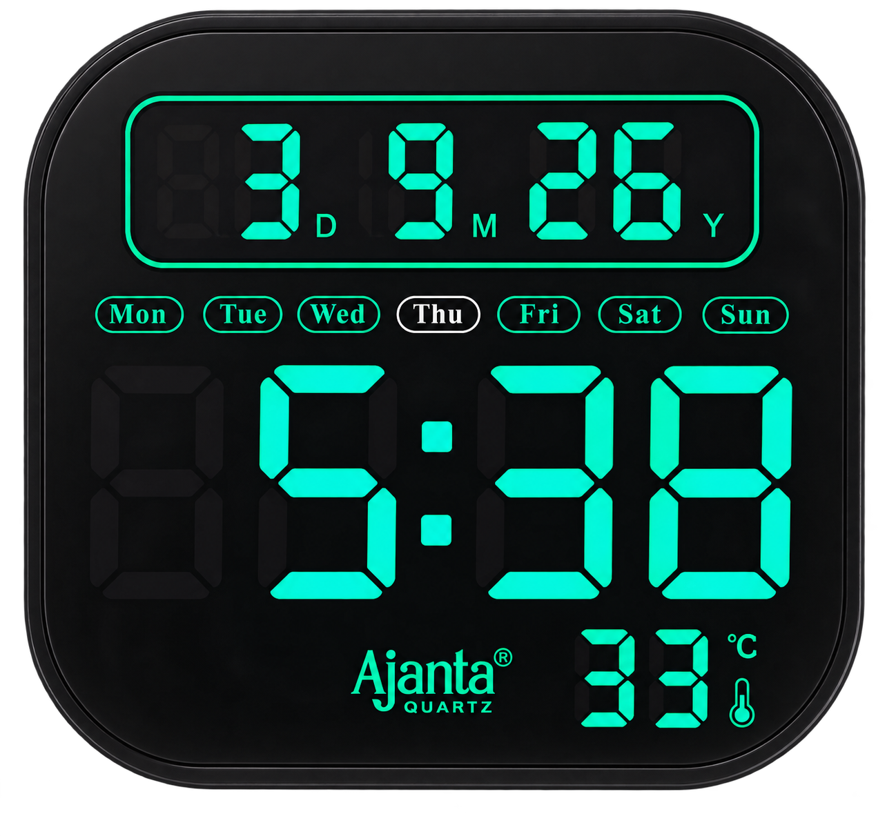 WALL AND TABLE CLOCK AJANTA 187 LED — Ohrim wholesale price 1900