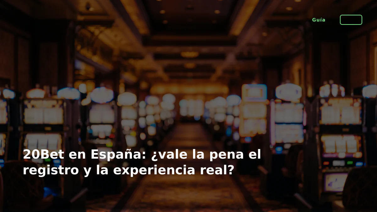 20Bet en España: ¿vale la pena el registro y la experiencia real?