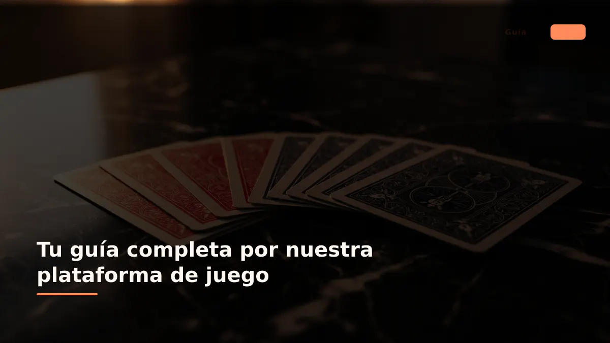 Tu guía completa por nuestra plataforma de juego