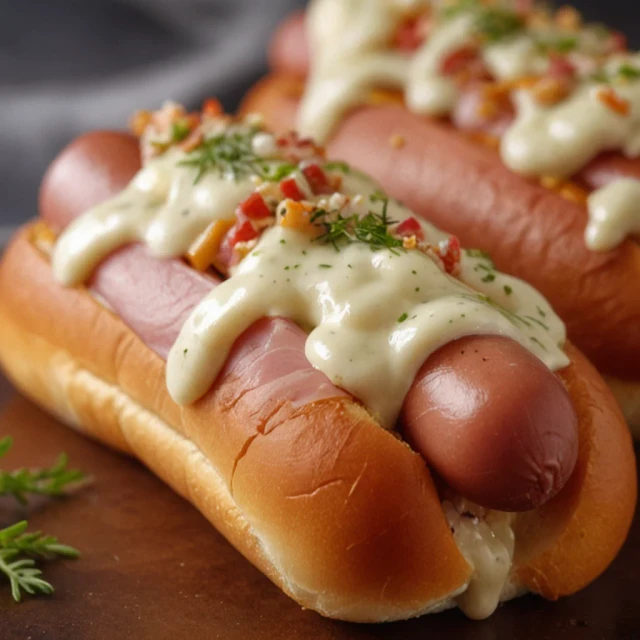 Cordon Bleu Style Hot Dogs