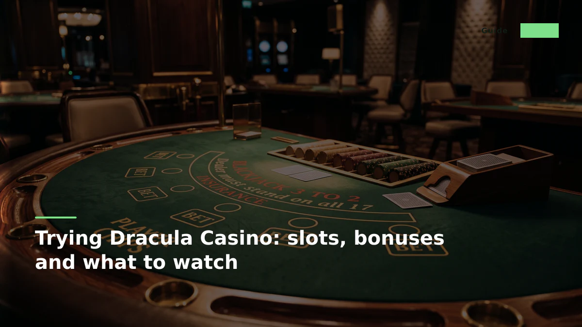Trying Dracula Casino: slots, bonuses and what to watch