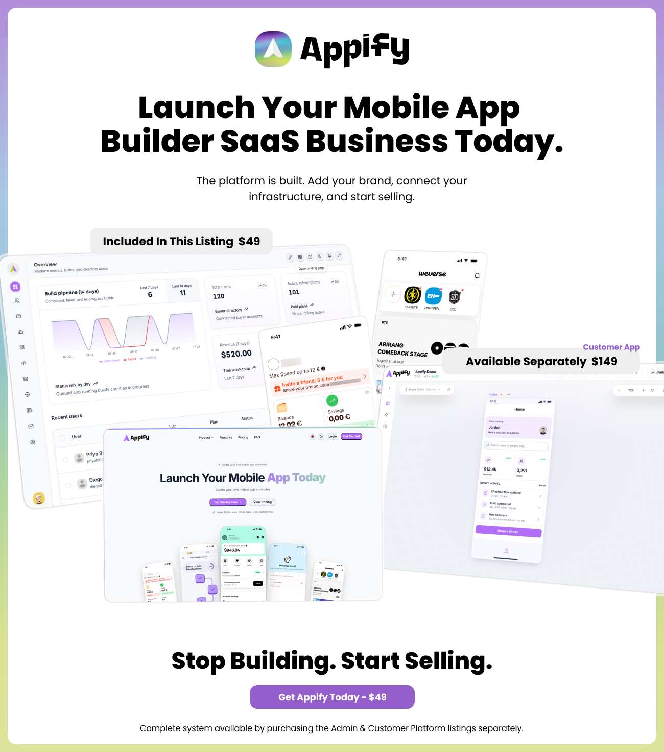 Appify - AI-Powered White-Label Mobile App Builder SaaS | Flutter & Website to App - 16