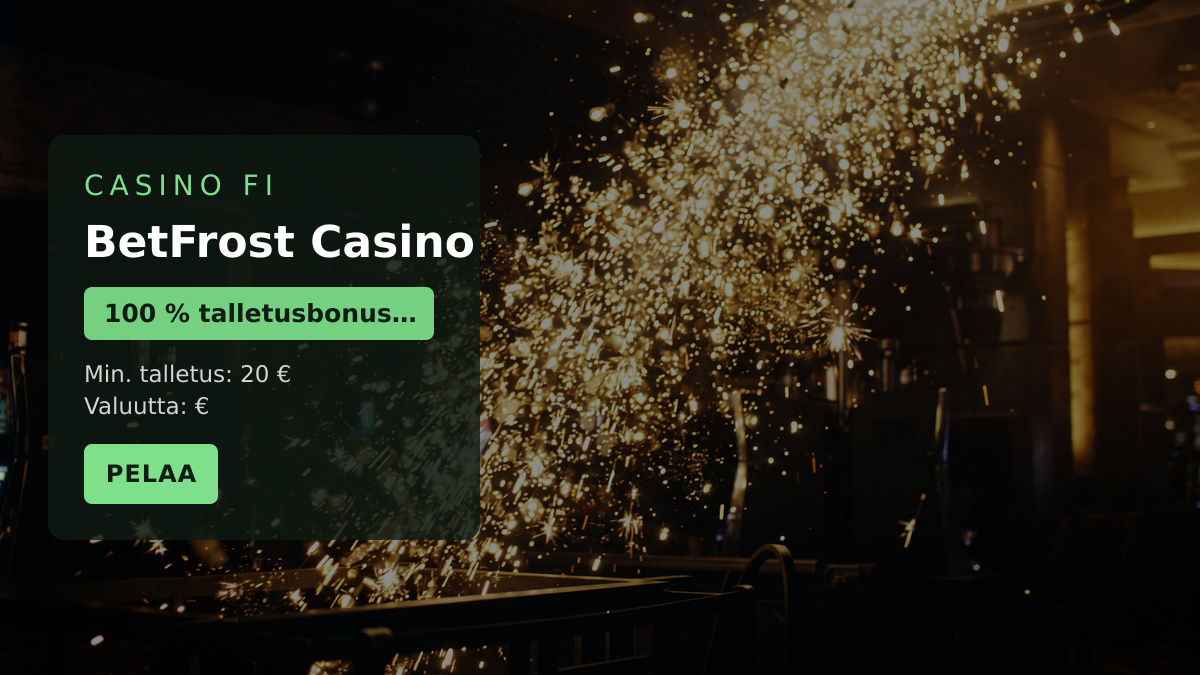 BetFrost Casino kasino &mdash; tervetuliaisbonus 100 % talletusbonus 500 eur + 200 FS, maksutavat: Visa, Mastercard, Skrill, Neteller, Paysafecard