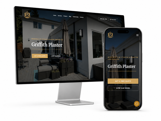 Griffith Plaster website homepage