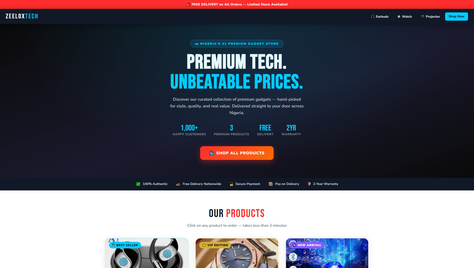 Screenshot of zeeloxtech.com.ng