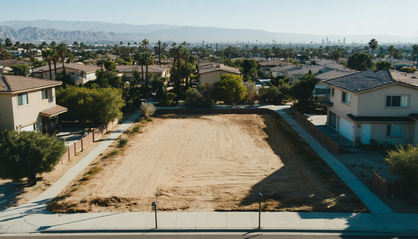 An empty lot waiting patiently for a future no one has agreed to fund.