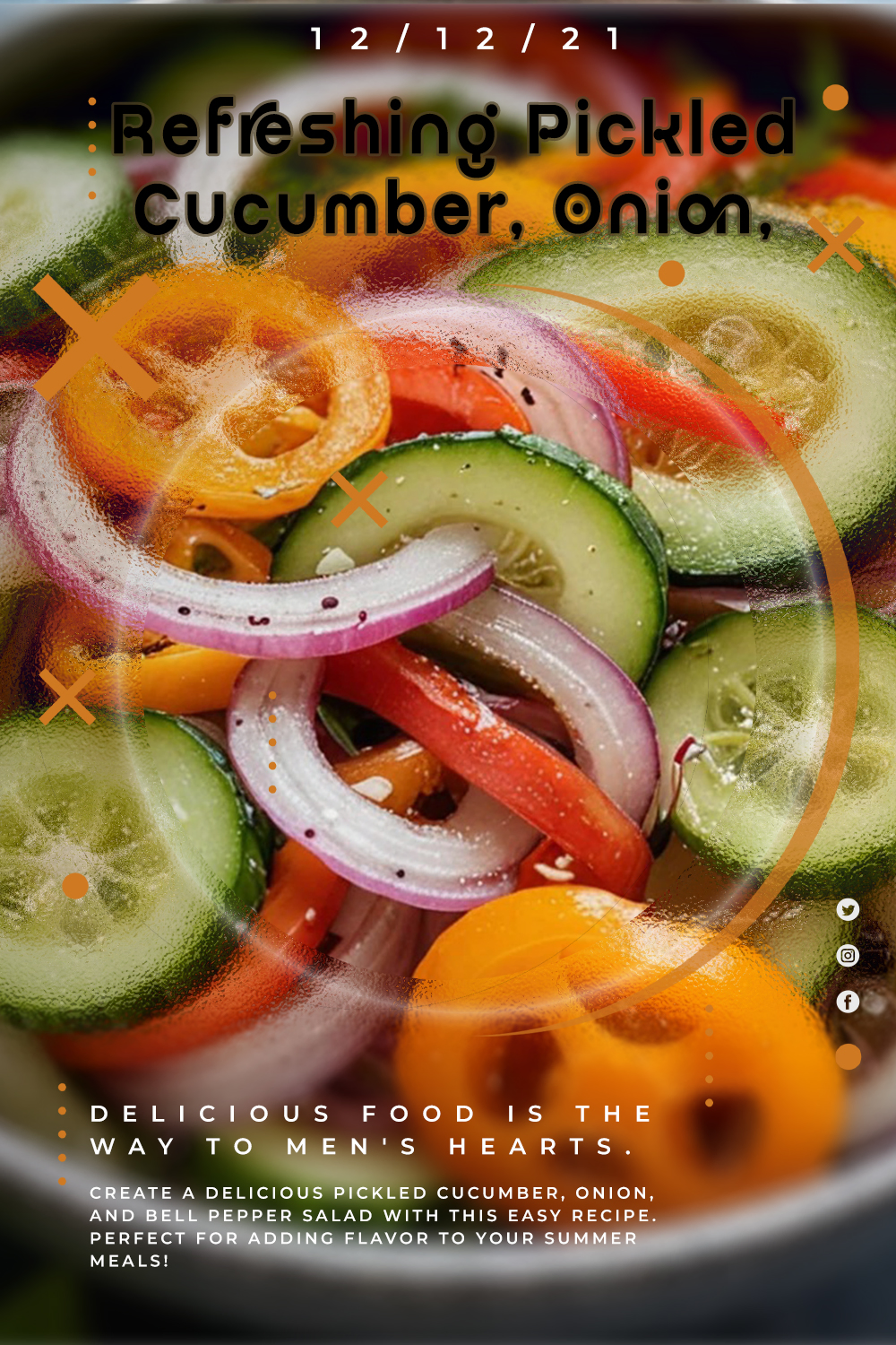 Refreshing Pickled Cucumber, Onion, and Bell Pepper Salad