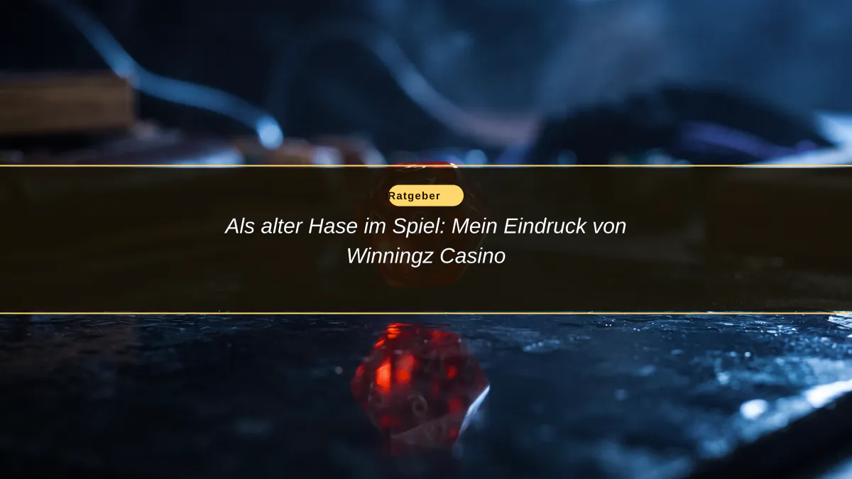 Als alter Hase im Spiel: Mein Eindruck von Winningz Casino