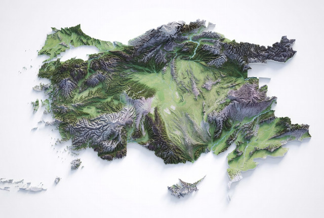 carte en relief