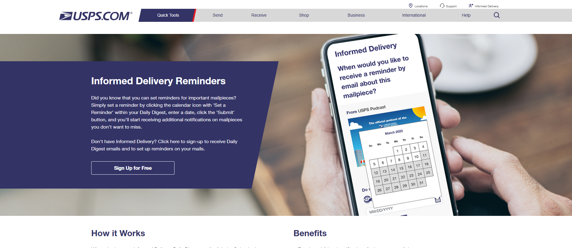 Сохранённый снимок informeddeliveryreminders.com