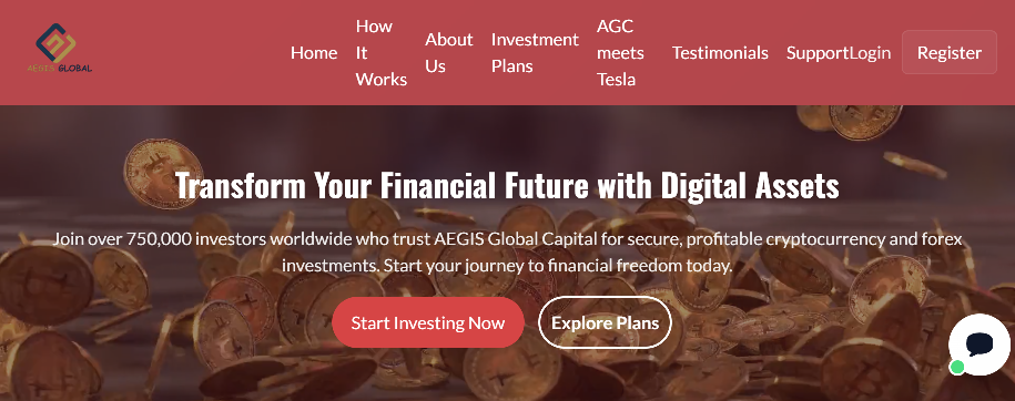 Stored capture of aegisglobecapital.com