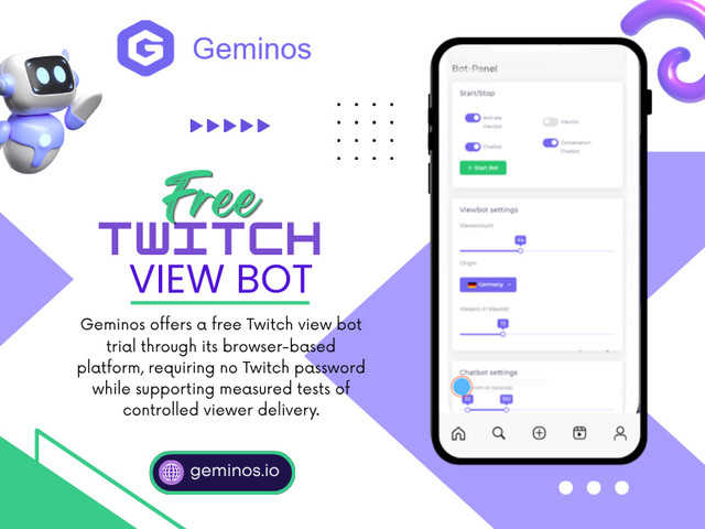 If you experiment with a free twitch view bot, do not judge the result solely by the number displayed beside your stream.

Read our Blogs:
https://geminosio.wixsite.com/geminos
https://geminosio.weebly.com
https://geminosio.mystrikingly.com/

More Links:
https://campsite.bio/geminosio
https://www.apsense.com/user/geminosio
https://vimeo.com/geminosio