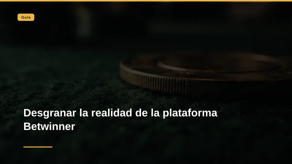 Desgranar la realidad de la plataforma Betwinner