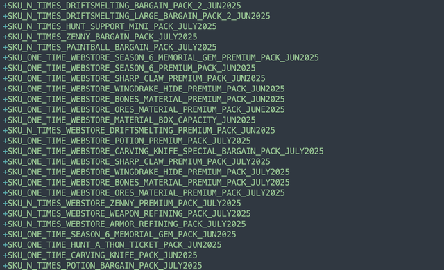 Packs-list
