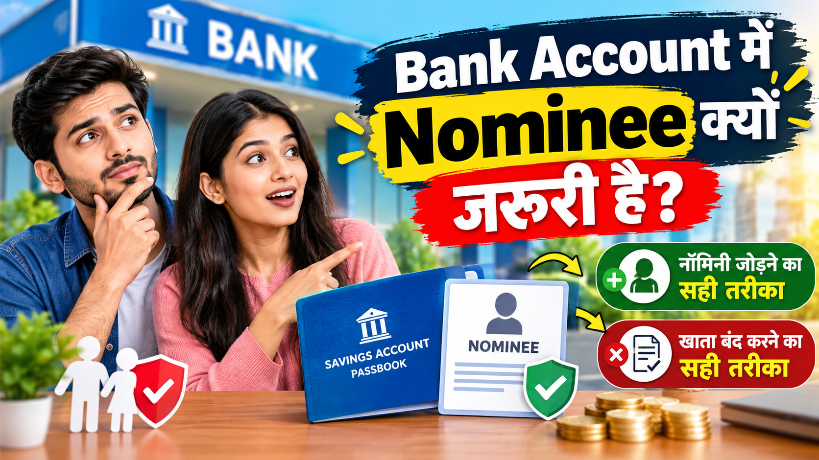 Bank Account में Nominee क्यों जरूरी है? जानिए नॉमिनी जोड़ने और खाता बंद करने का सही तरीका