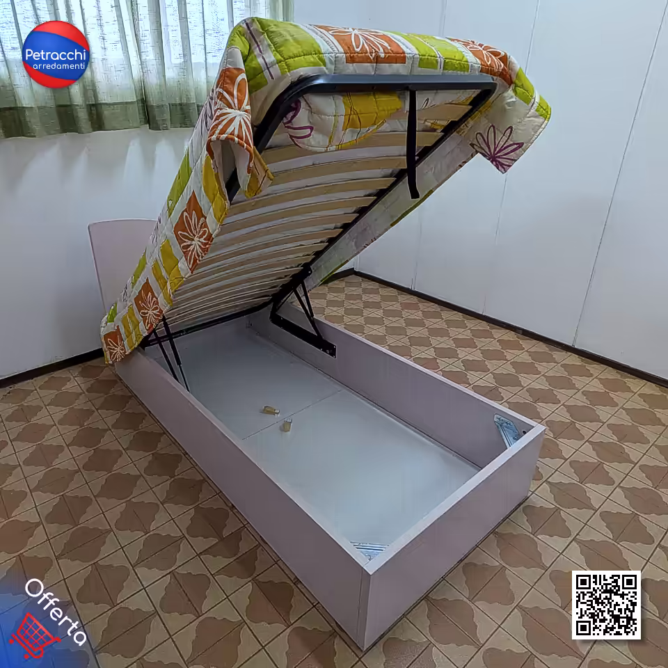 Letto singolo letto contenitore aperto Letto singolo letto contenitore aperto