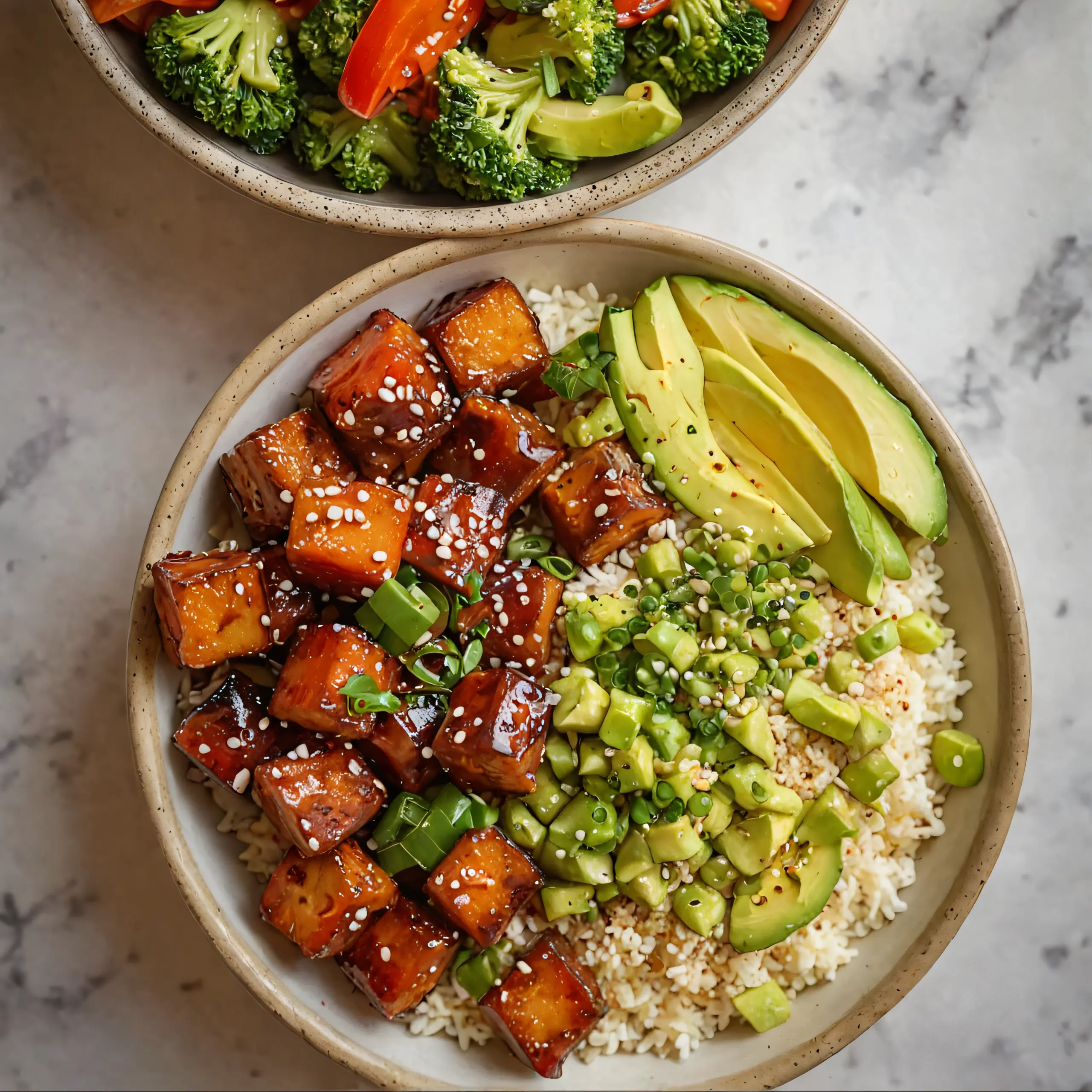 Soy Glazed Tofu Bowls Recipe