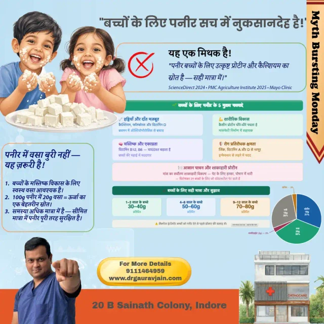 ❌ मिथक: "पनीर बहुत चिकनाई वाला है, बच्चों को नहीं देना चाहिए!"