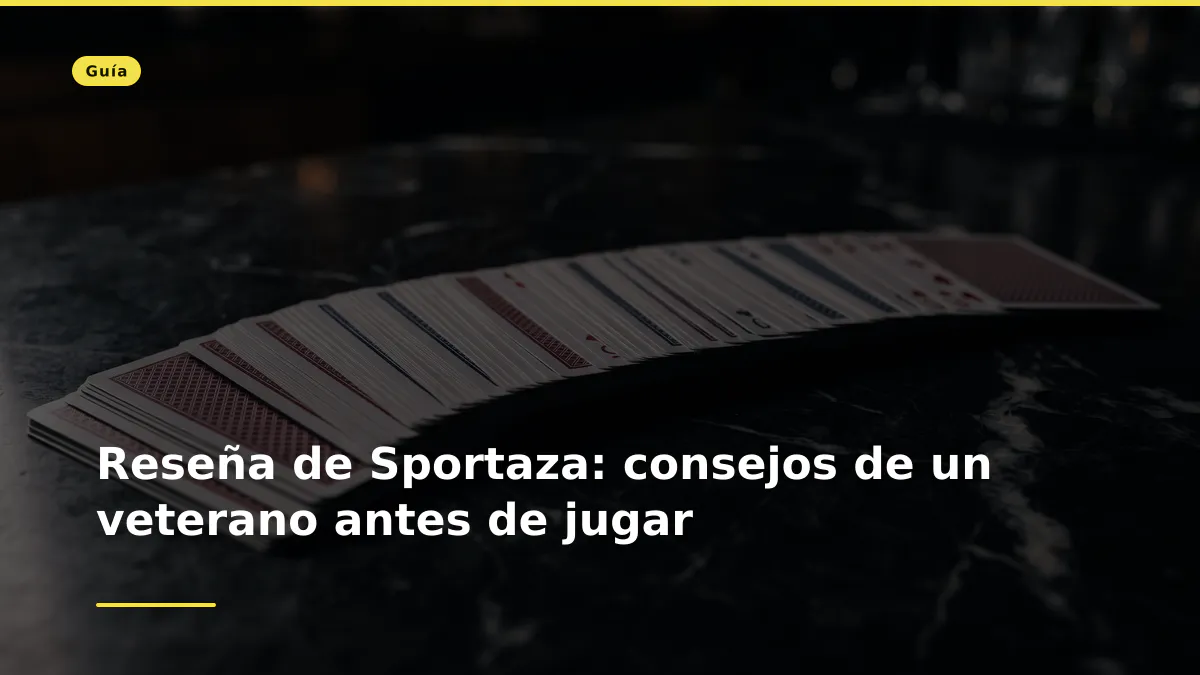 Reseña de Sportaza: consejos de un veterano antes de jugar