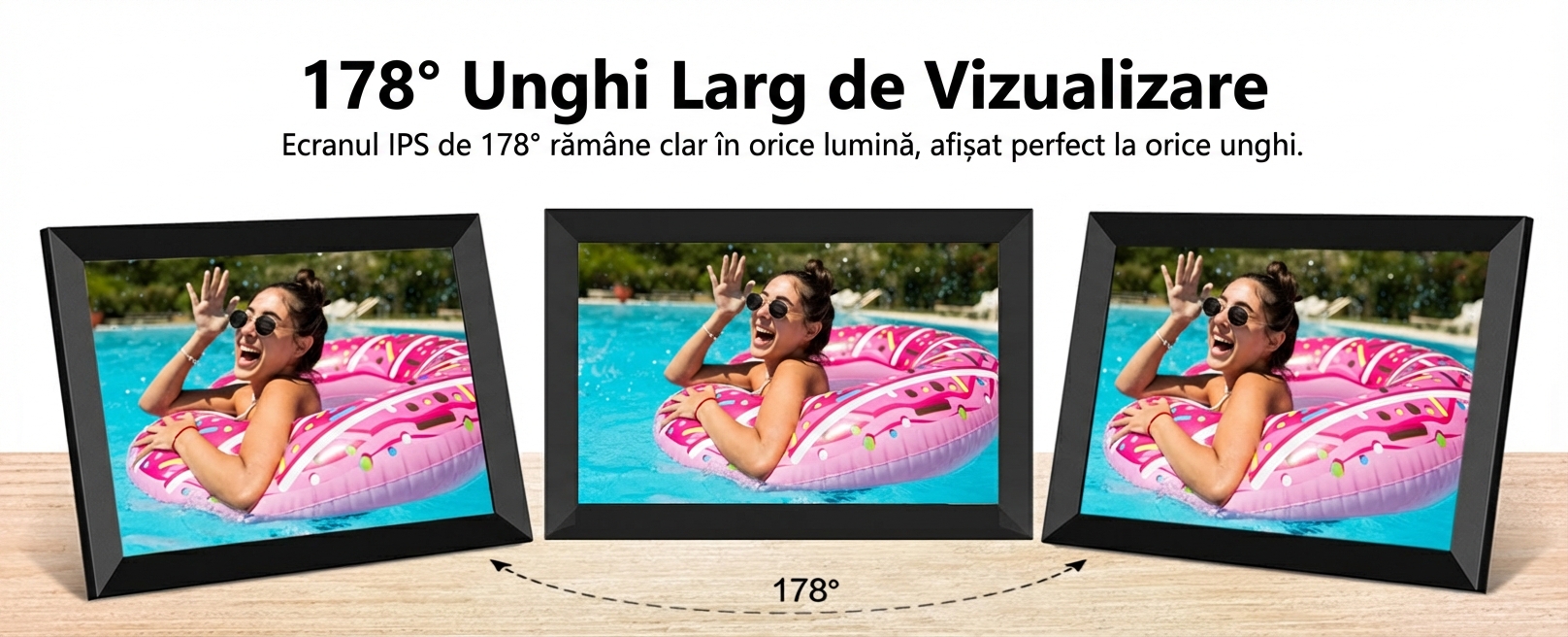 Rama Foto Digitala XPQKDC®, WiFi, Aplicatie Frameo, Display 10.1 inch IPS HD 1280x800, Memorie 32GB, Ecran Tactil, Rotire Automata, Slot MicroSD, Transfer Instant Poze si Video, Negru - XPQKDC - rama foto digitala, frameo, wifi, ecran tactil, 10.1 in