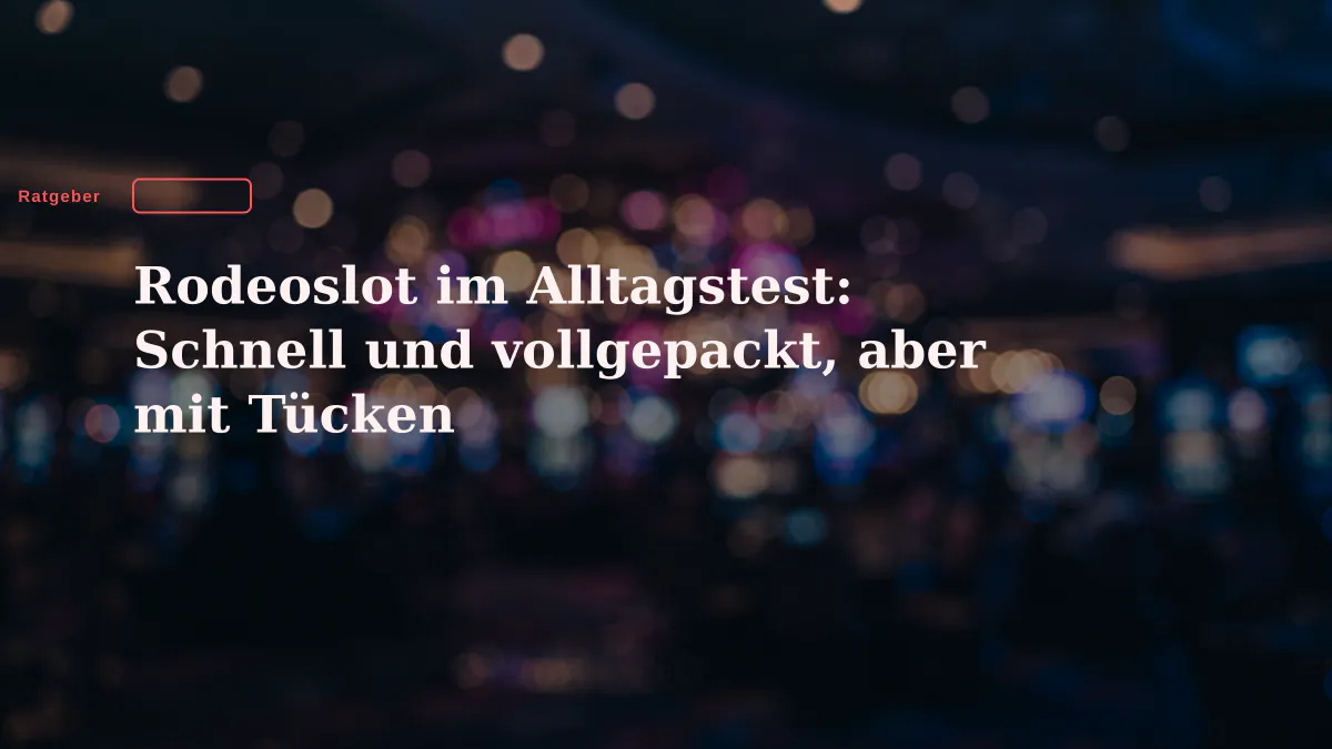 Rodeoslot im Alltagstest: Schnell und vollgepackt, aber mit Tücken