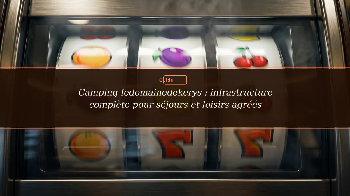 Camping-ledomainedekerys : infrastructure complète pour séjours et loisirs agréés