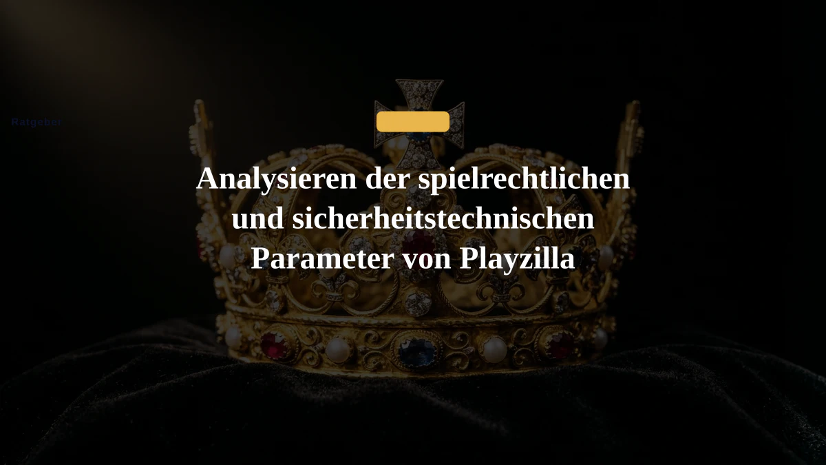 Analysieren der spielrechtlichen und sicherheitstechnischen Parameter von Playzilla