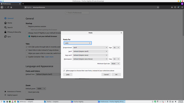 Nightly-settings-on-PCLinux-OS-default