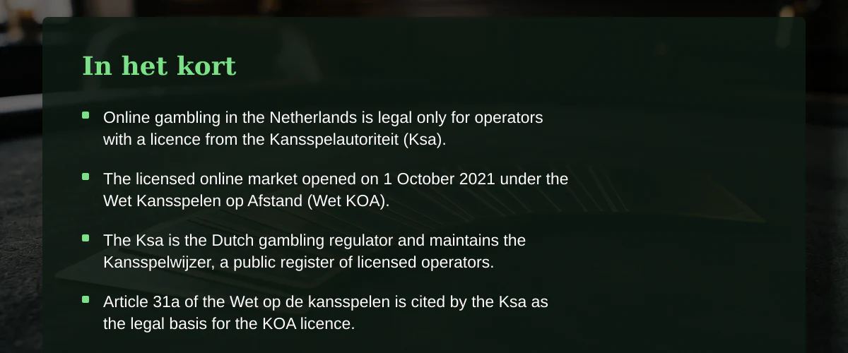 Casino nederland online legaal: hoe ik de lijn lees als bettor — In het kort