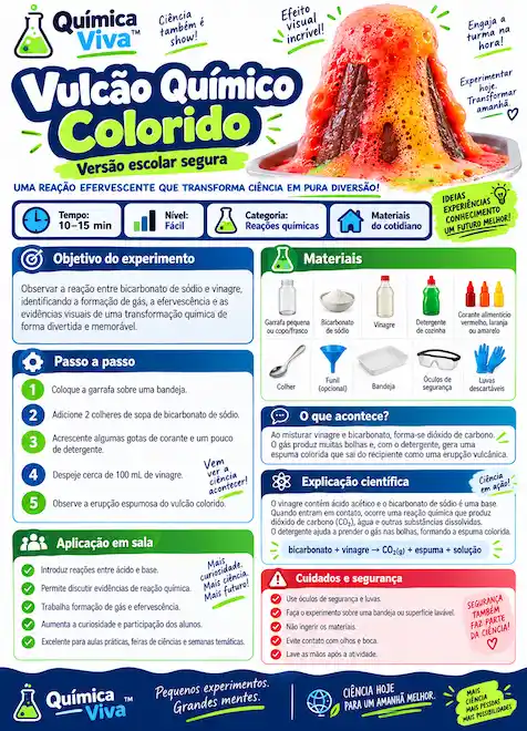 Experimento Vulcão Químico - Kit Química Viva™