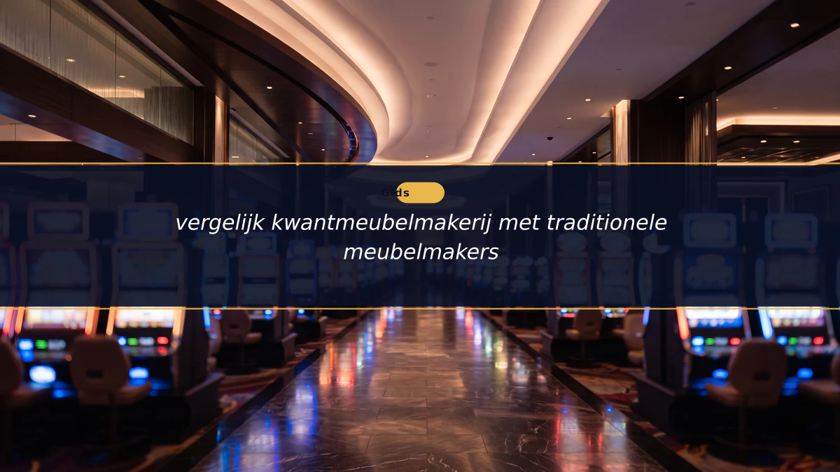 vergelijk kwantmeubelmakerij met traditionele meubelmakers