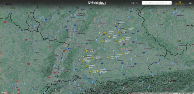Tracker Map Flightradar24 mit Label
