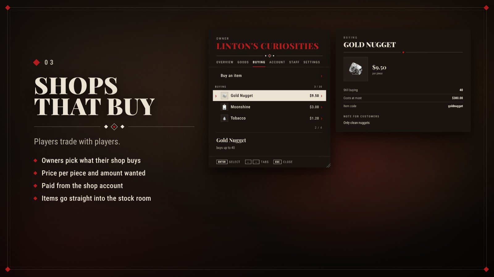 Shops that buy