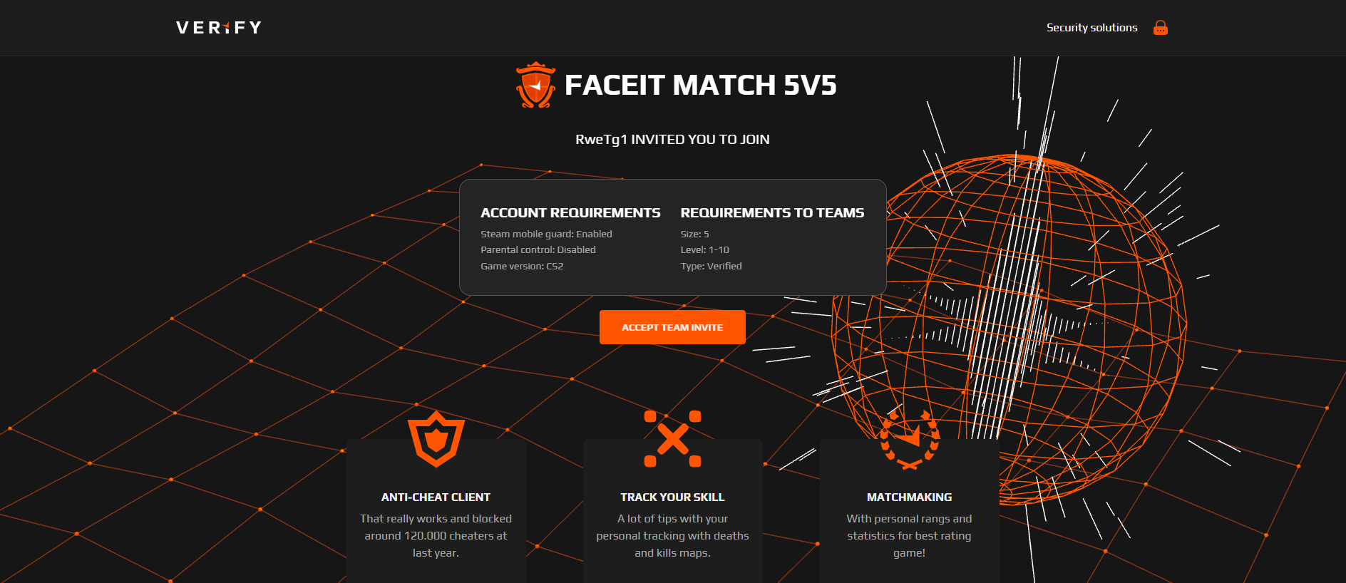 Stored capture of faceit.party-invite.pro