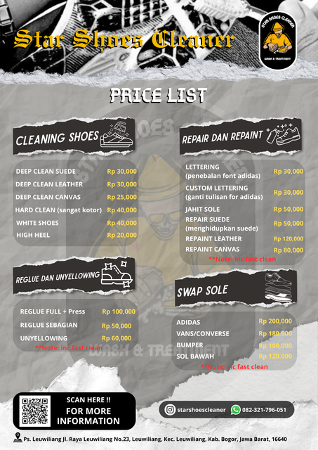 PRICE LIST TOKO Star Shoes Cleaner