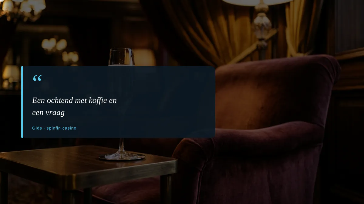 Een ochtend met koffie en een vraag