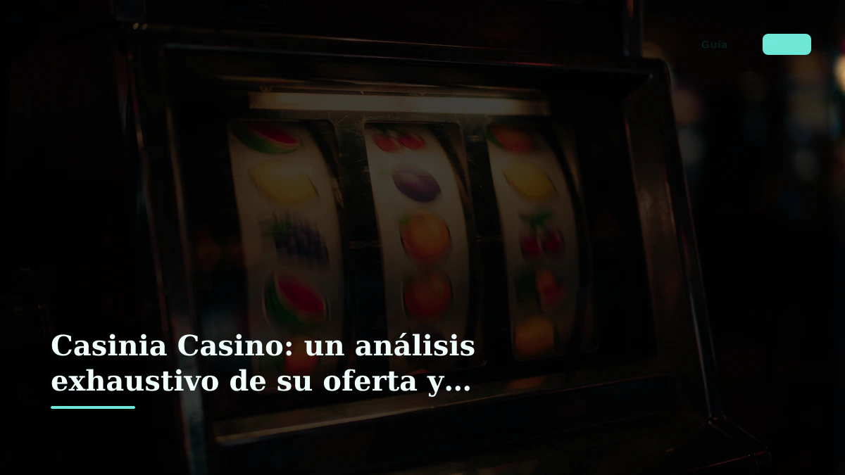 Casinia Casino: un análisis exhaustivo de su oferta y funcionamiento