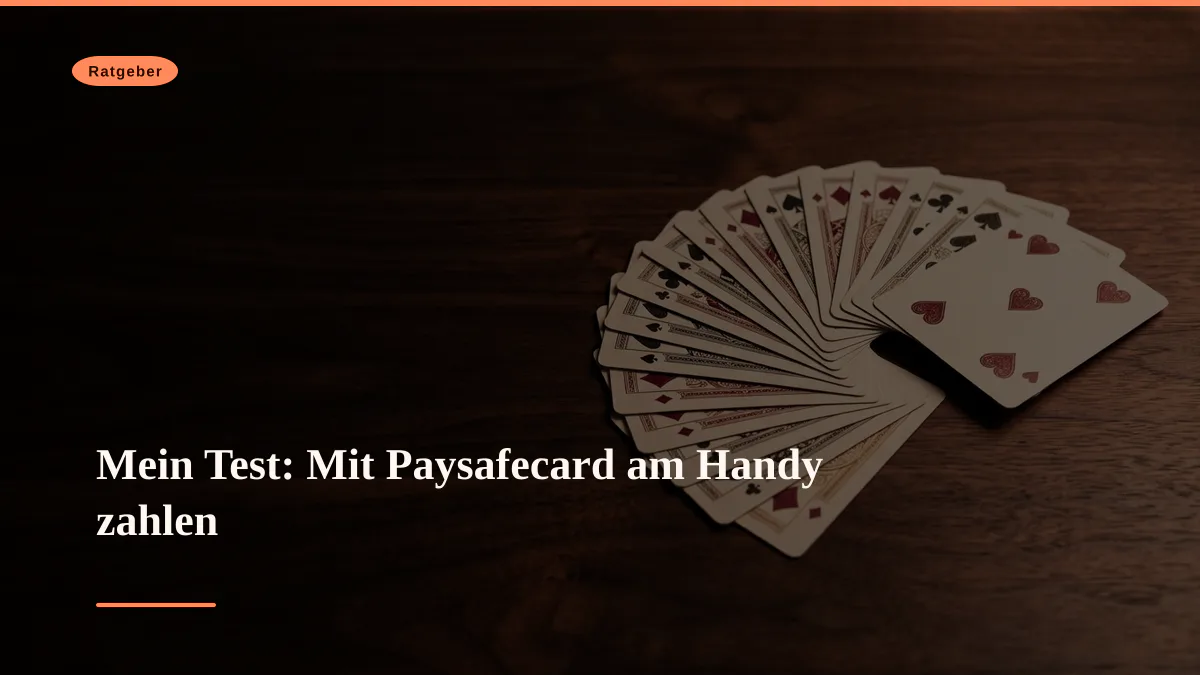 Mein Test: Mit Paysafecard am Handy zahlen