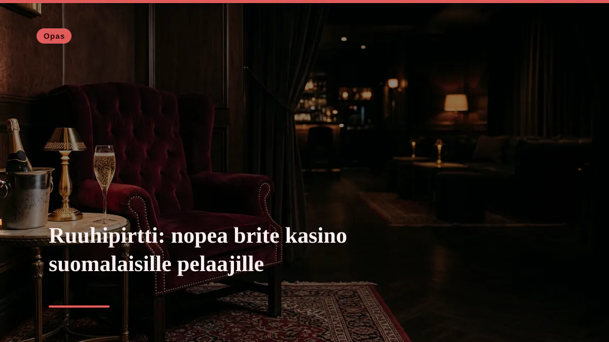 Ruuhipirtti: nopea brite kasino suomalaisille pelaajille