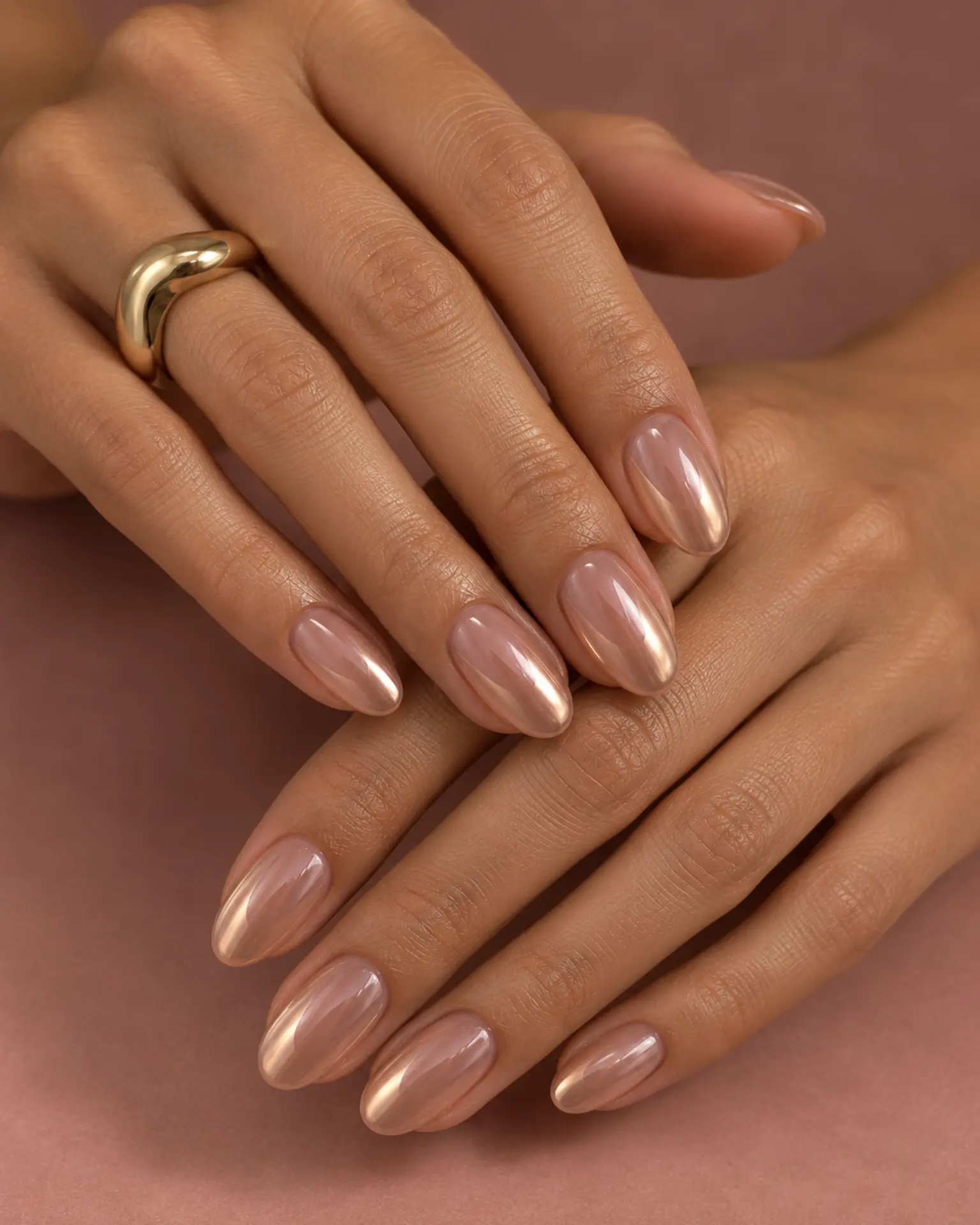 Chrome Sheer Jelly Wash manicure inspiration for chrome nail ideas