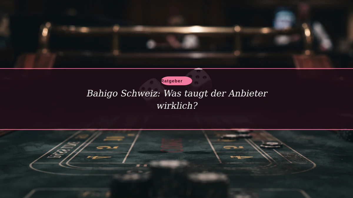 Bahigo Schweiz: Was taugt der Anbieter wirklich?