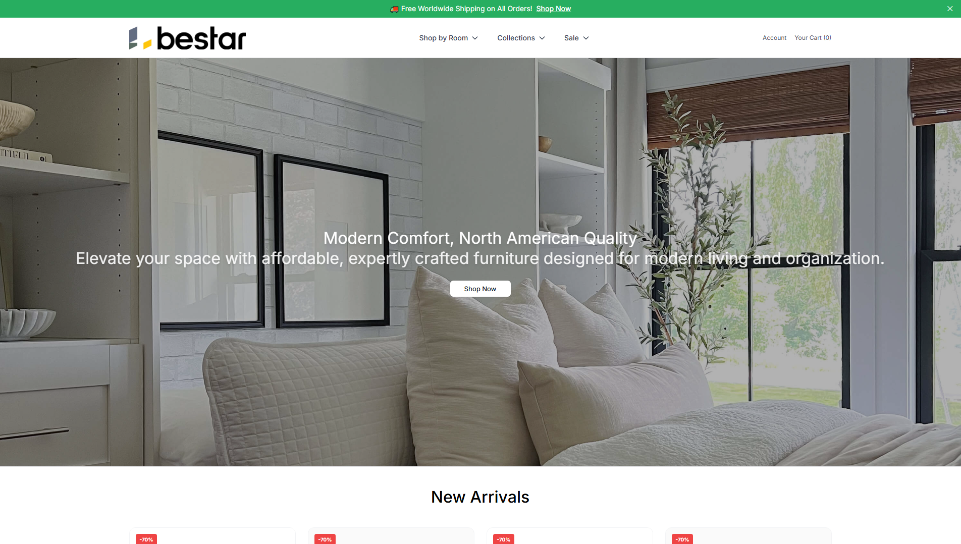 Stored capture of bestarliving.shop