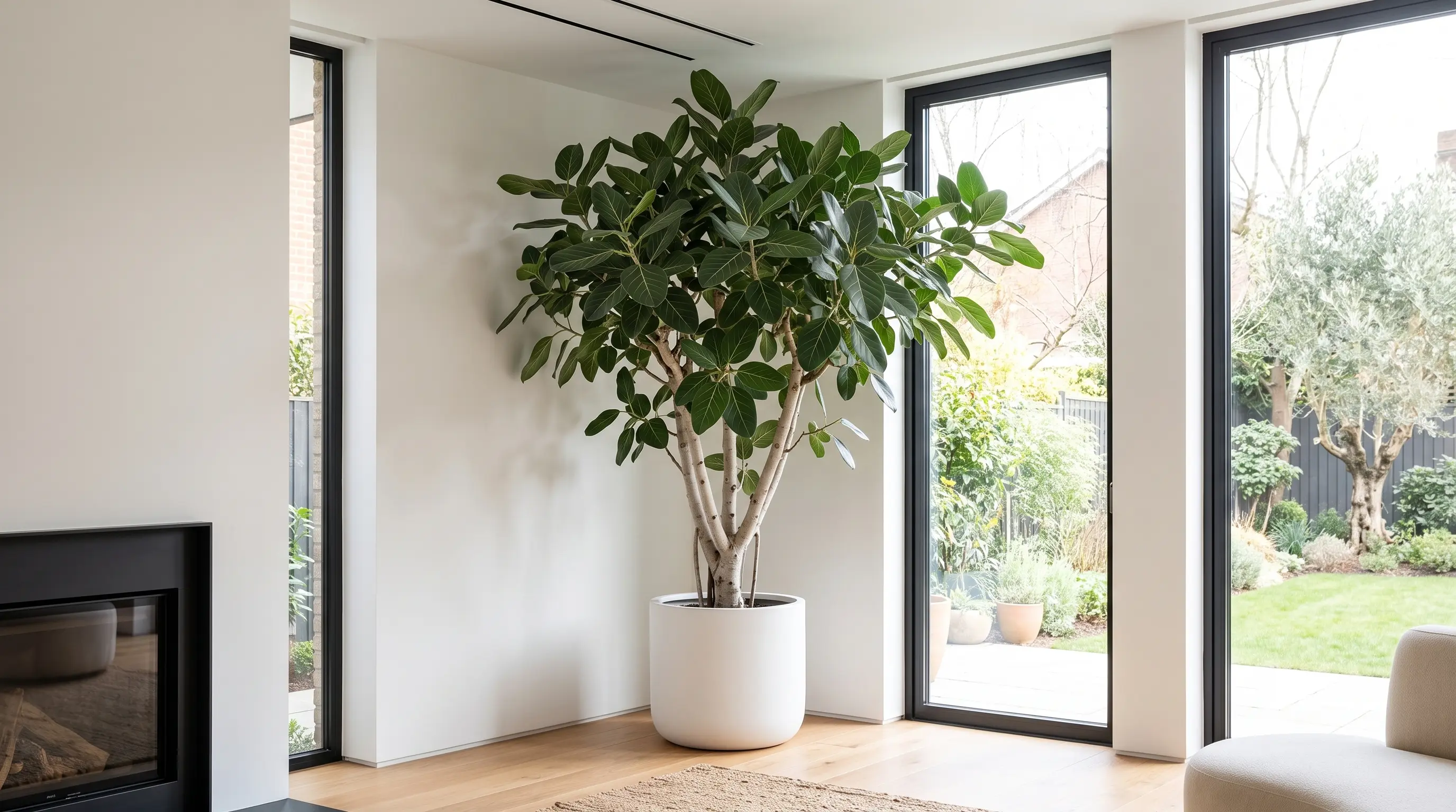 Organic Shapes Minimalist Living Room