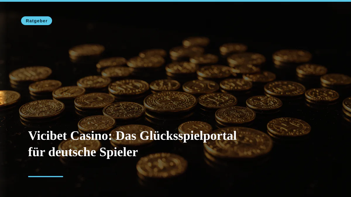 Vicibet Casino: Das Glücksspielportal für deutsche Spieler