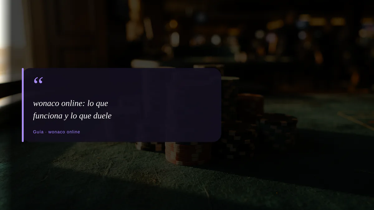 wonaco online: lo que funciona y lo que duele